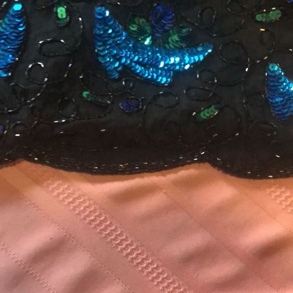 Laurence Kazar New York 100% silk beaded events blouse size large - Picture 13 of 16